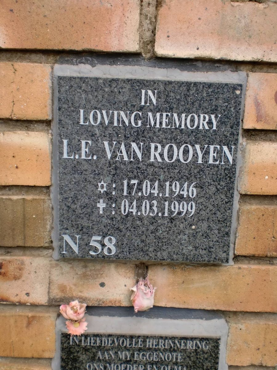 ROOYEN L.E., van 1946-1999