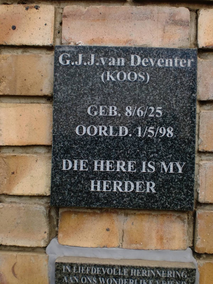 DEVENTER G.J.J. 1925-1998