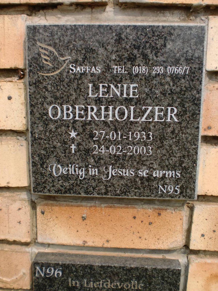 OBERHOLZER Lenie 1933-2003