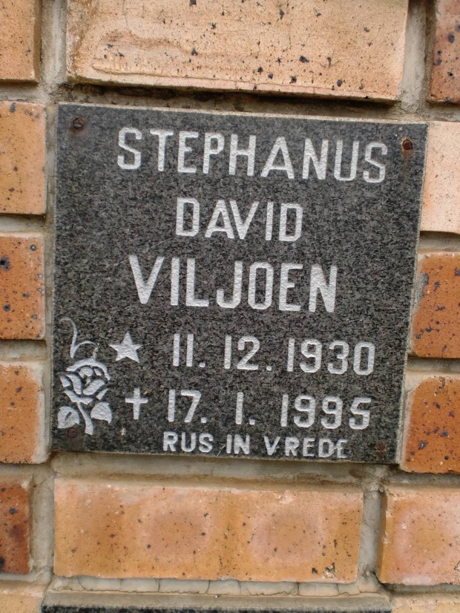 VILJOEN Stephanus David 1930-1995
