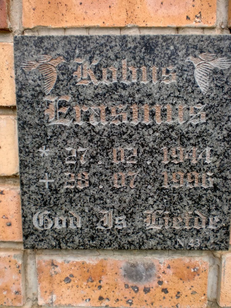 ERASMUS Kobus 1944-1996