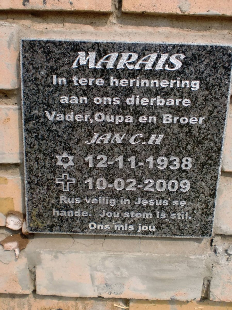 MARAIS Jan C.H. 1938-2009