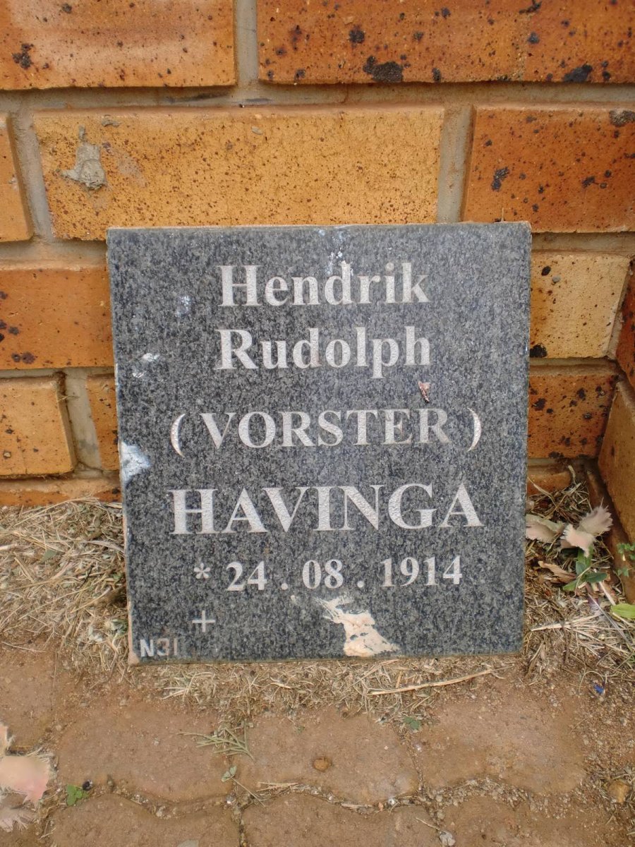 HAVINGA Hendrik Rudolph 1914-