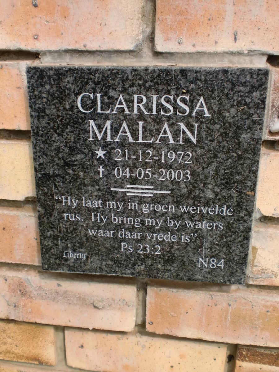 MALAN Clarissa 1972-2003