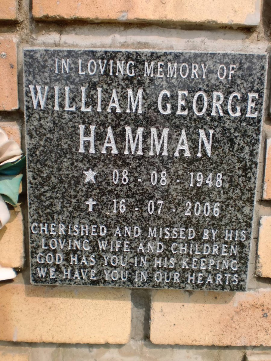 HAMMAN William George 1948-2006
