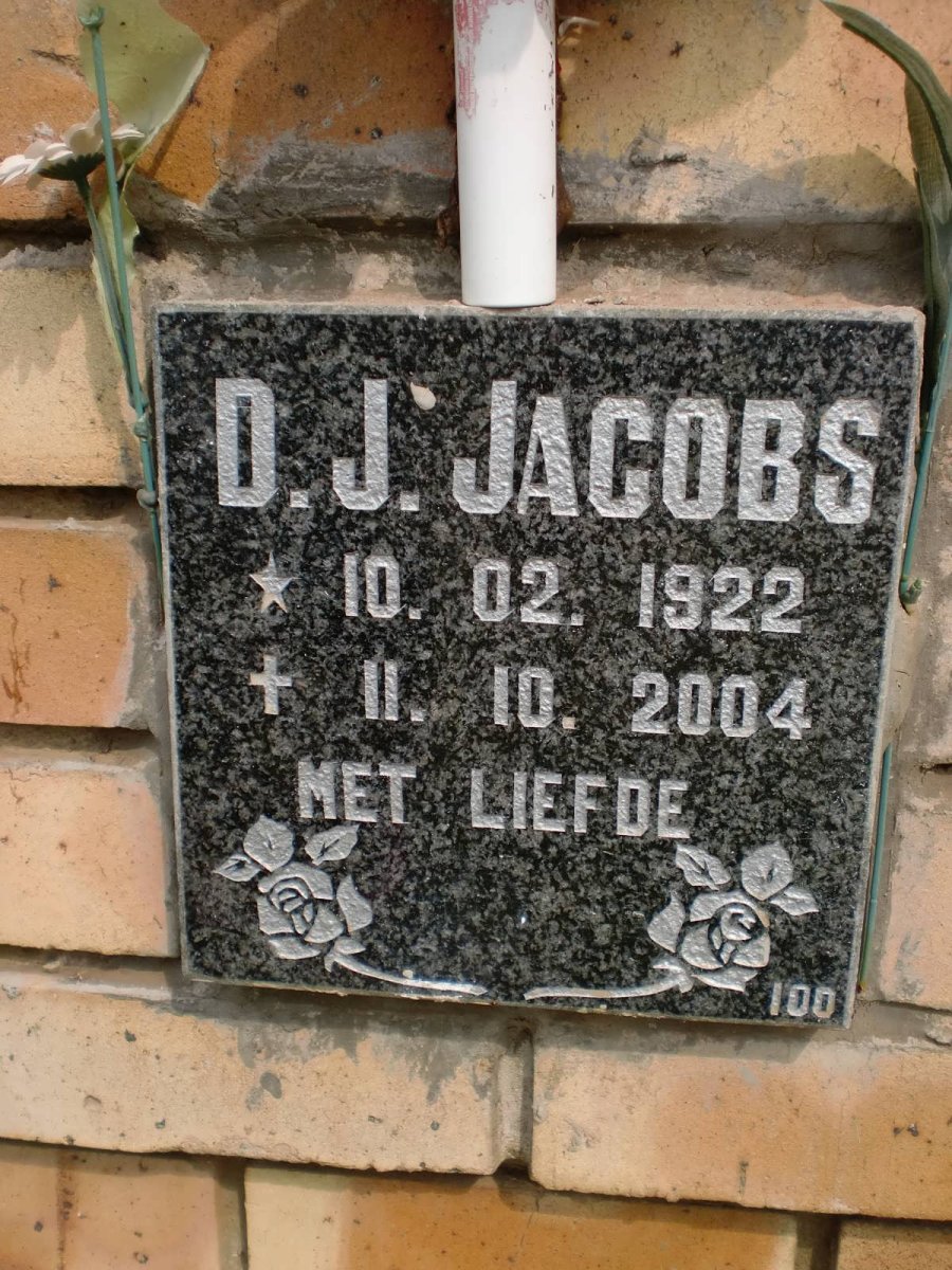 JACOBS D.J. 1922-2004