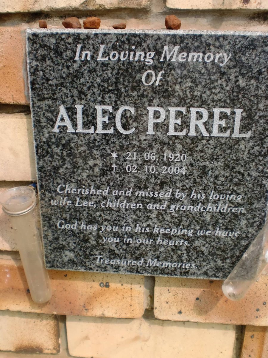 PEREL Alec 1920-2004