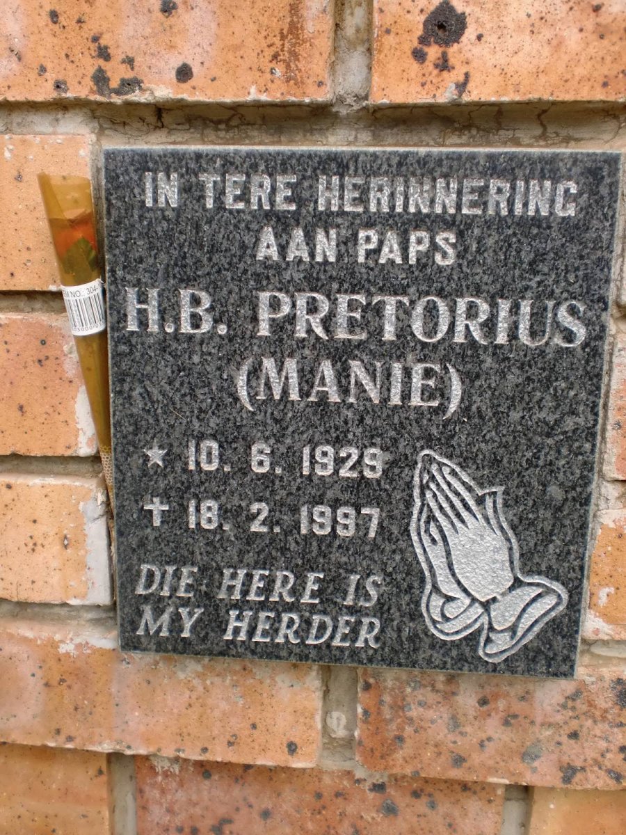 PRETORIUS H.B. 1928-1997