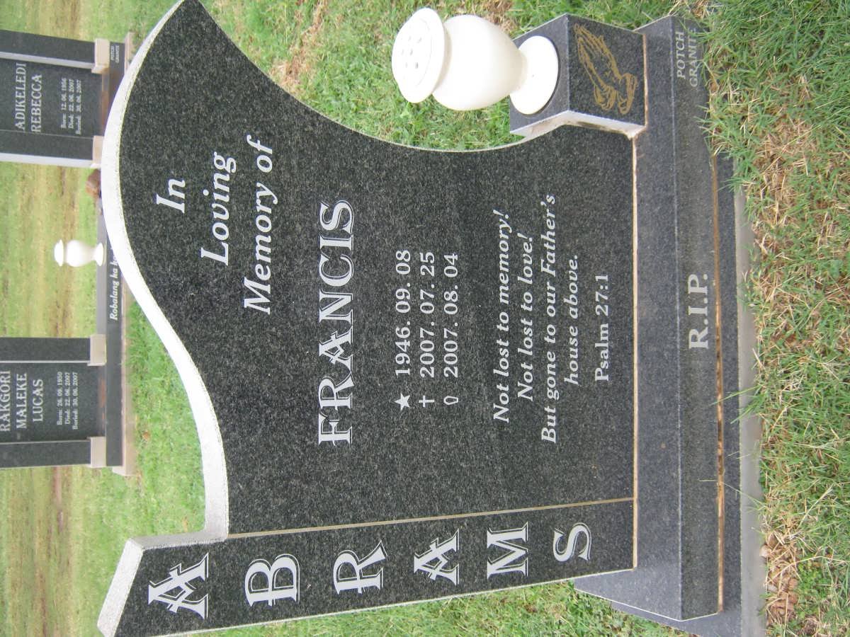 ABRAMS Francis 1946-2007