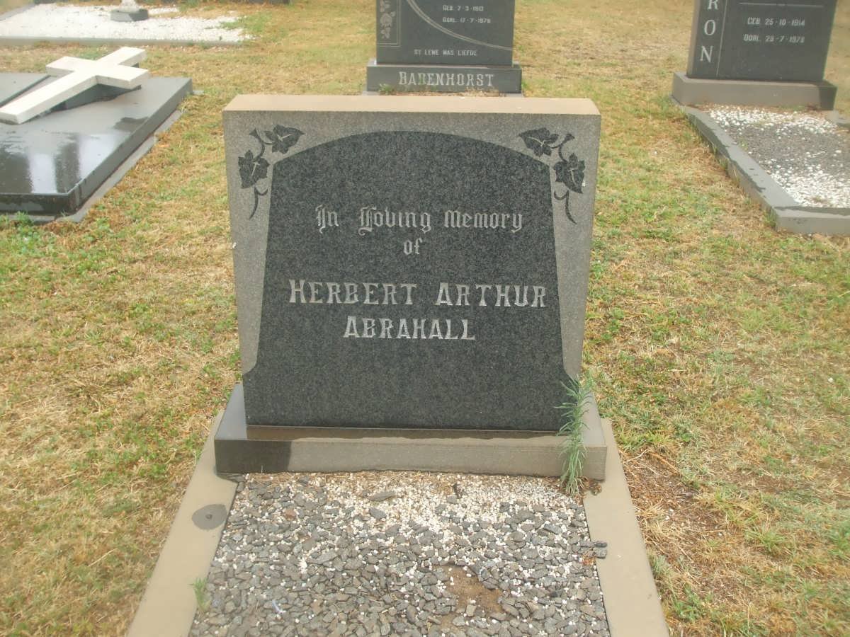 ABRAHALL Herbert Arthur