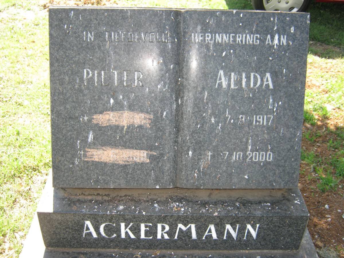 ACKERMANN Pieter 1913-1989 &amp; Alida 1917-2000