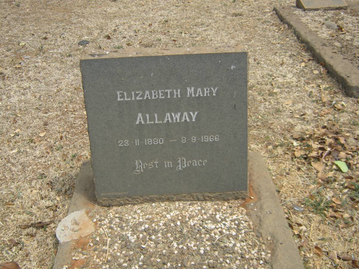 ALLAWAY Elizabeth Mary 1880-1966