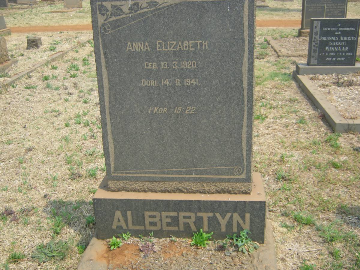 ALBERTYN Anna Elizabeth 1920-1941