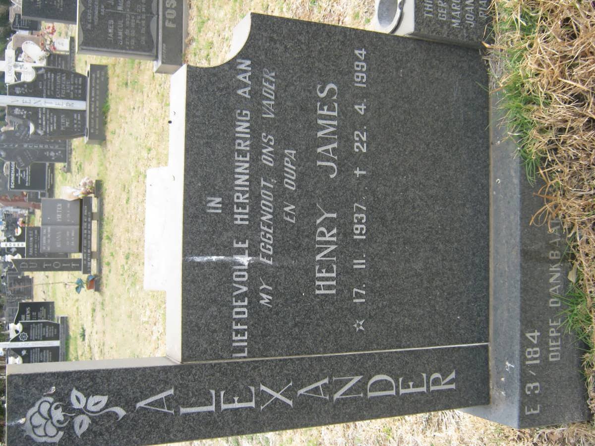 ALEXANDER Henry James 1937-1994