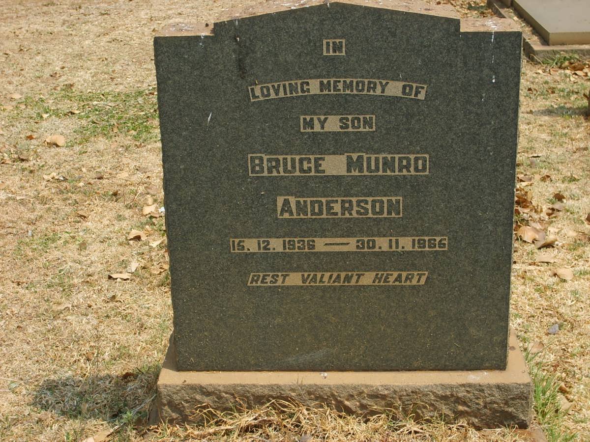 ANDERSON Bruce Munro 1936-1965