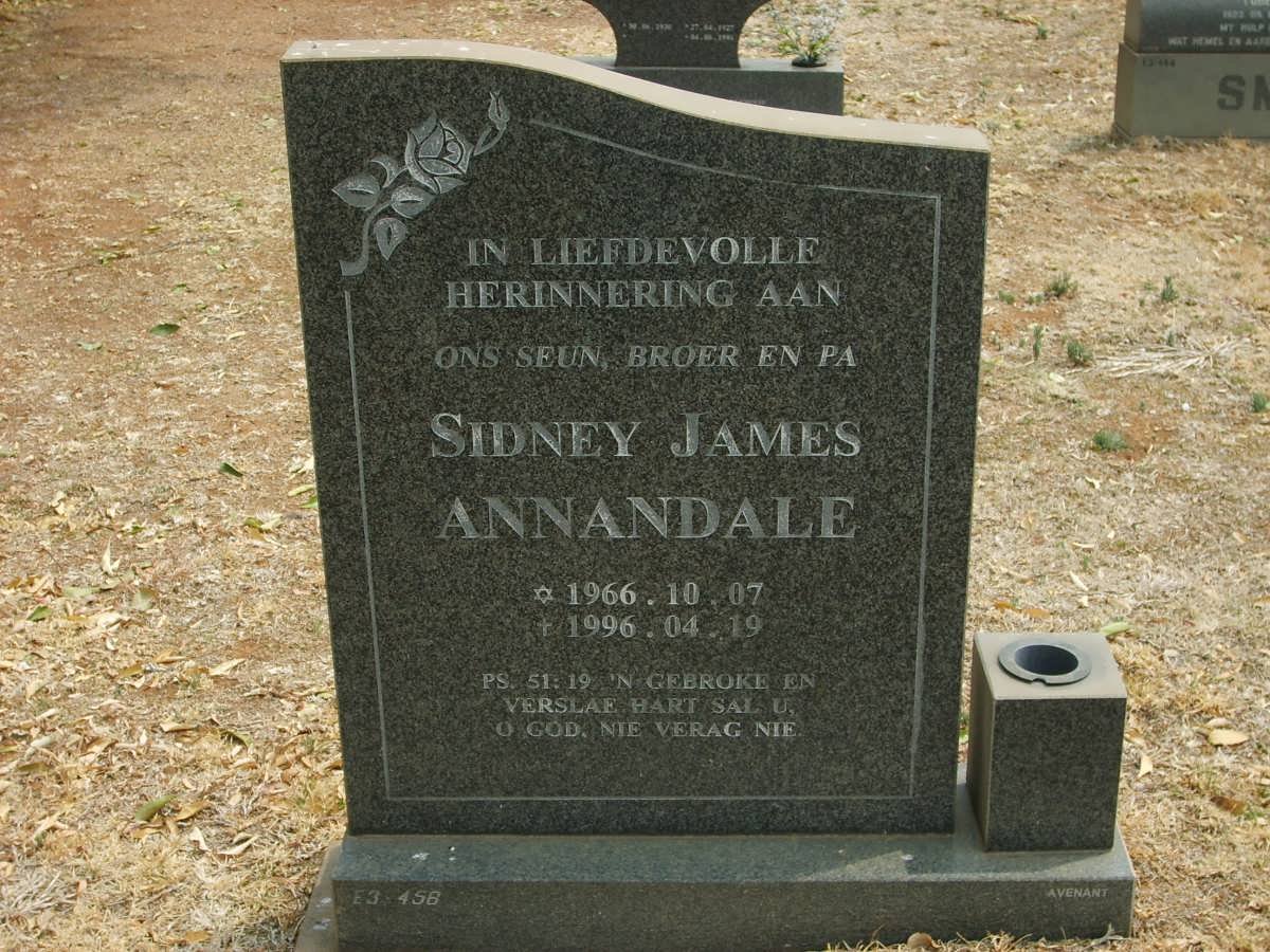 ANNANDALE Sidney James 1966-1996