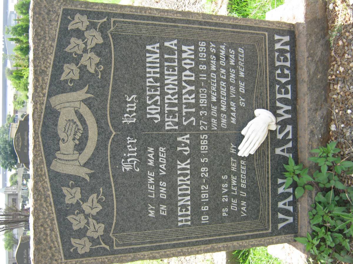ASWEGEN Hendrik J.A., van 1912-1965 &amp; Josephina Petronella STRYDOM 1903-1996