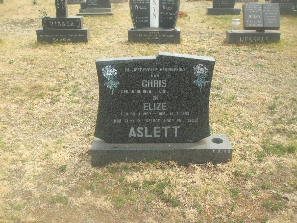 ASLETT Elizabeth Antionette 1957-1993