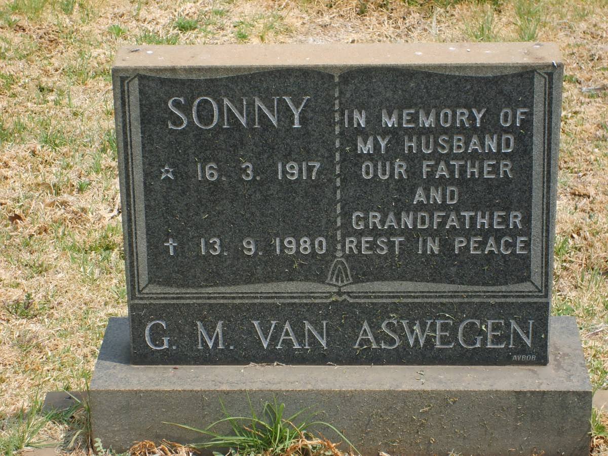 ASWEGEN G.M., van 1917-1980