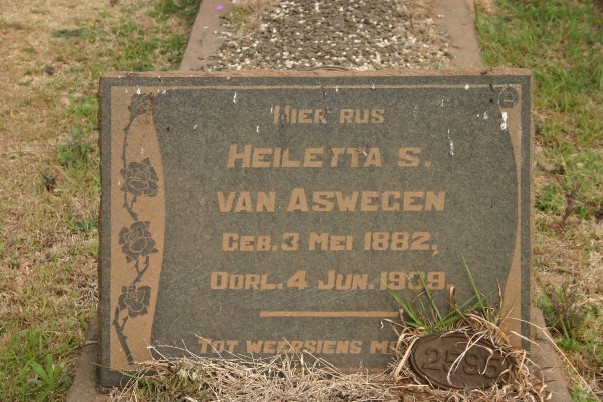 ASWEGEN Heiletta S., van 1882-1939