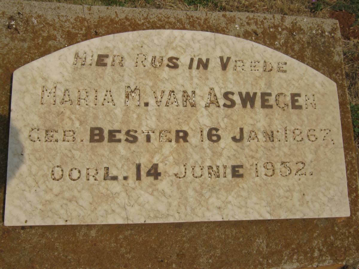 ASWEGEN Maria M., van nee BESTER 1867-1932