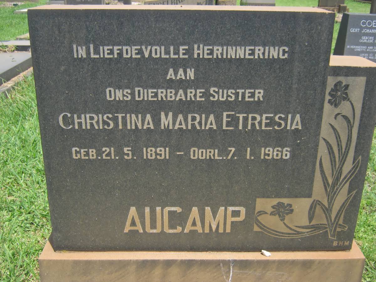 AUCAMP Christina Maria Etresia 1891-1966