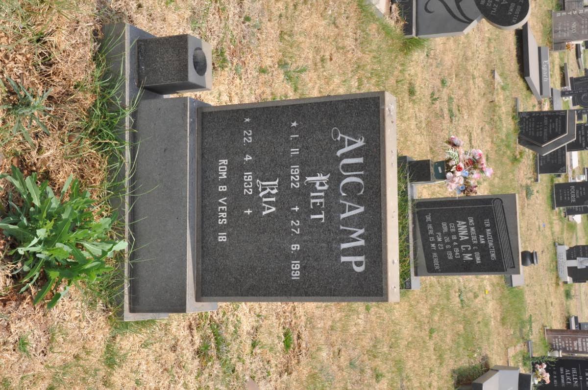 AUCAMP Piet 1922-1991 &amp; Ria 1932-