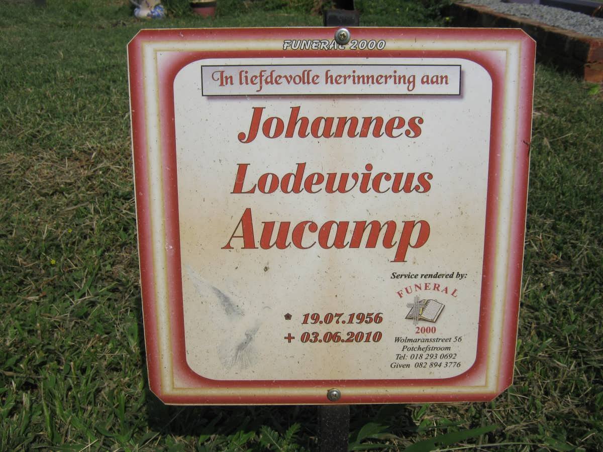 AUCAMP Johannes Lodewicus 1956-2010