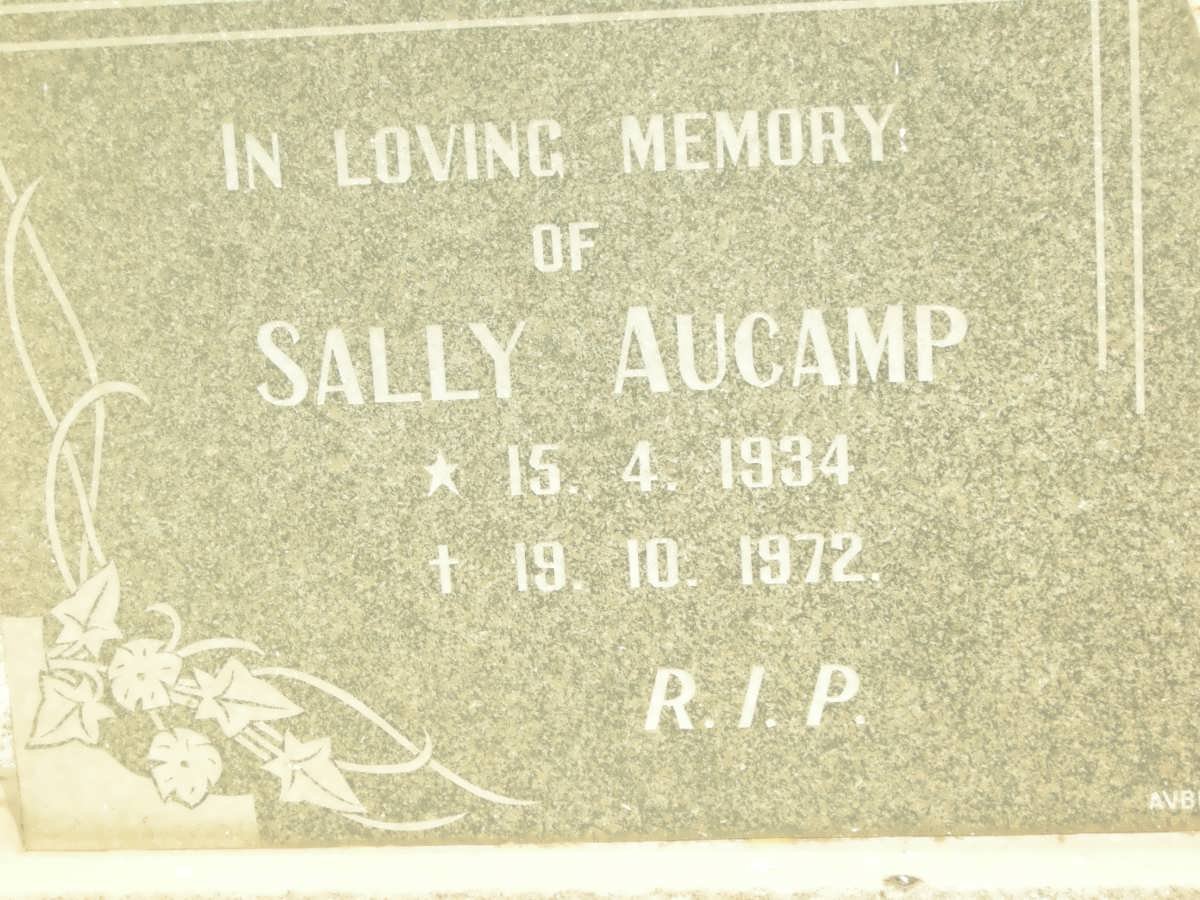 AUCAMP Sally 1934-1972