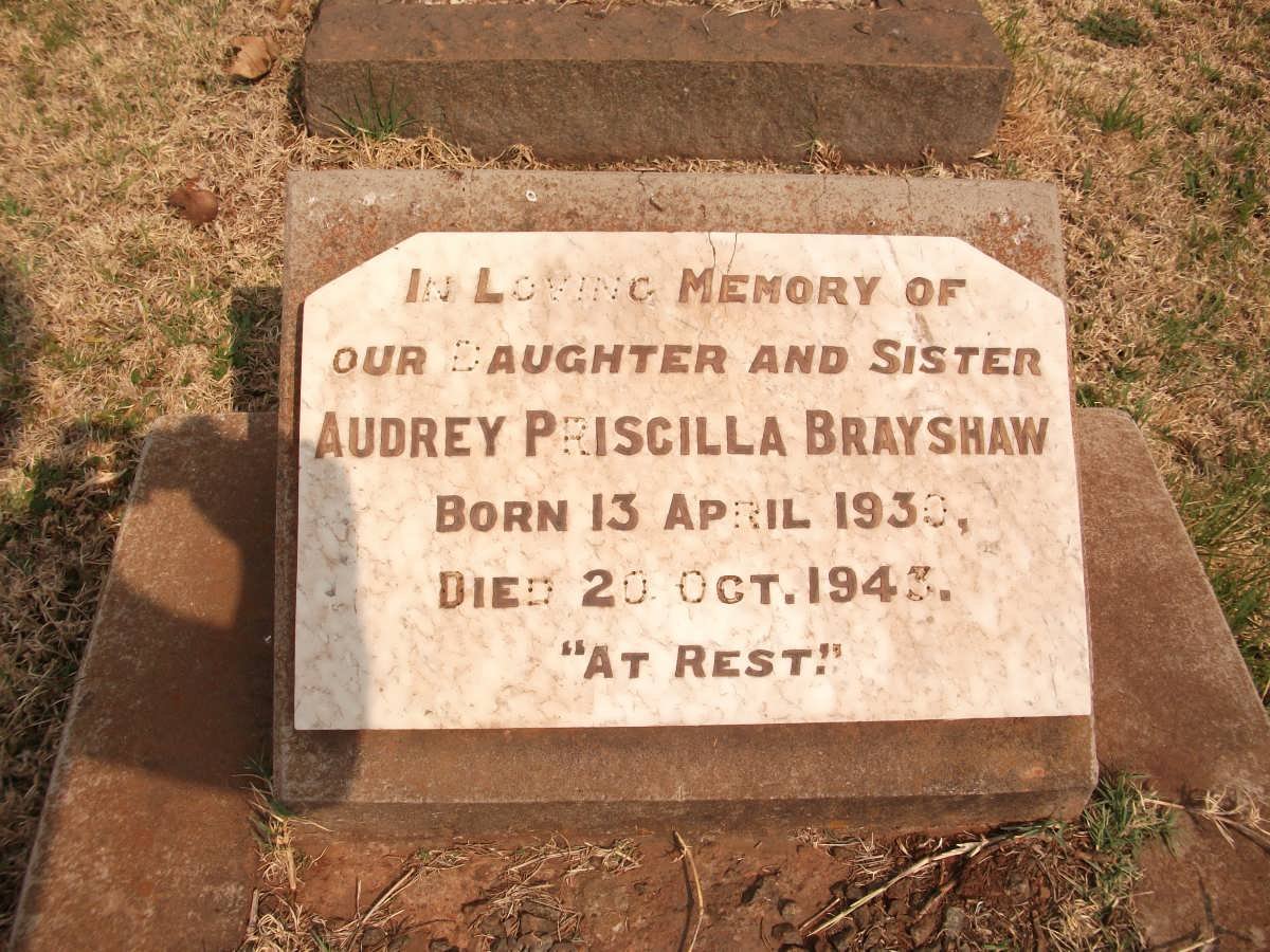 BRAYSHAW Audrey Priscilla 1930-1943