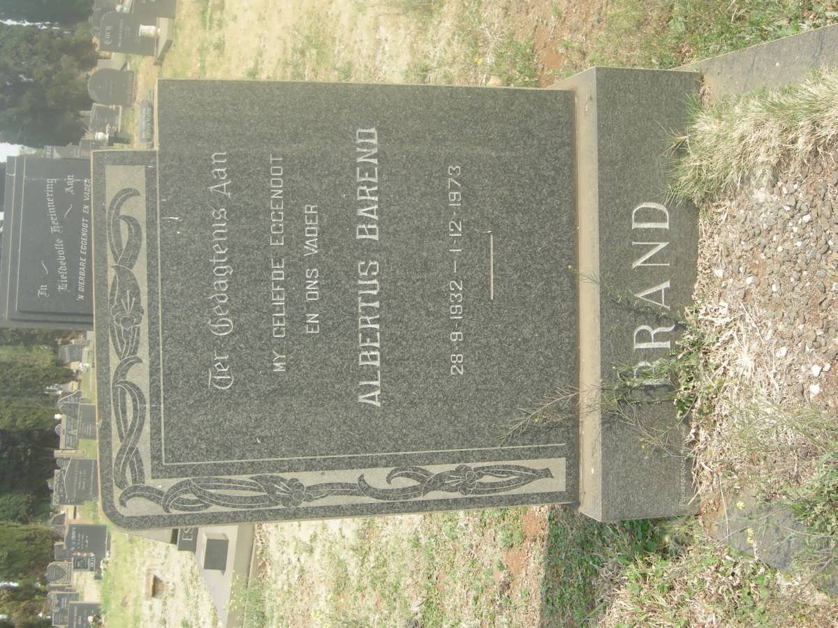 BRAND Albertus Barend 1932-1973