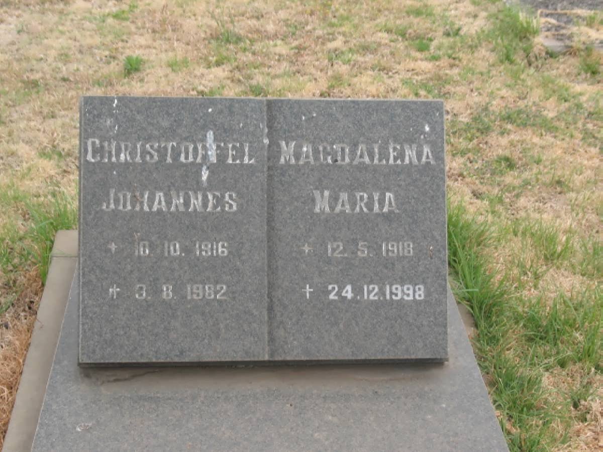 BRITS Christoffel Johannes 1916-1982 &amp; Magdalena Maria 1918-1998