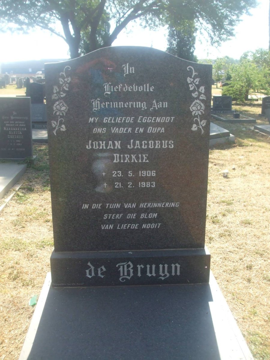 BRUYN Johan Jacobus Dirkie, de 1906-1983