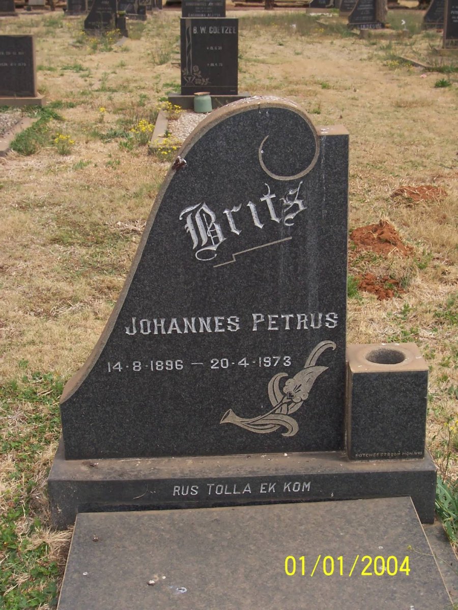 BRITS Johannes Petrus 1896-1973
