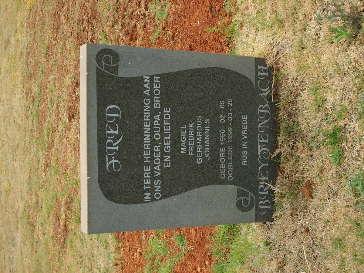 BREYTENBACH Magiel Fredrik Gerhardus Johannes 1950-1999