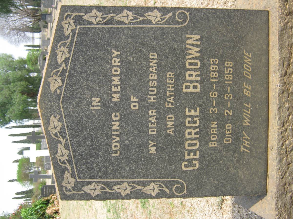 BROWN George 1893-1959