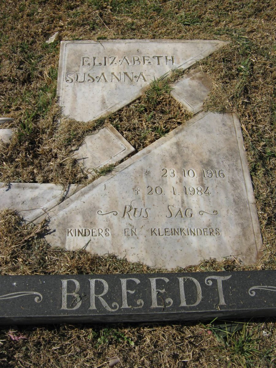 BREEDT Elizabeth Susanna 1916-1984