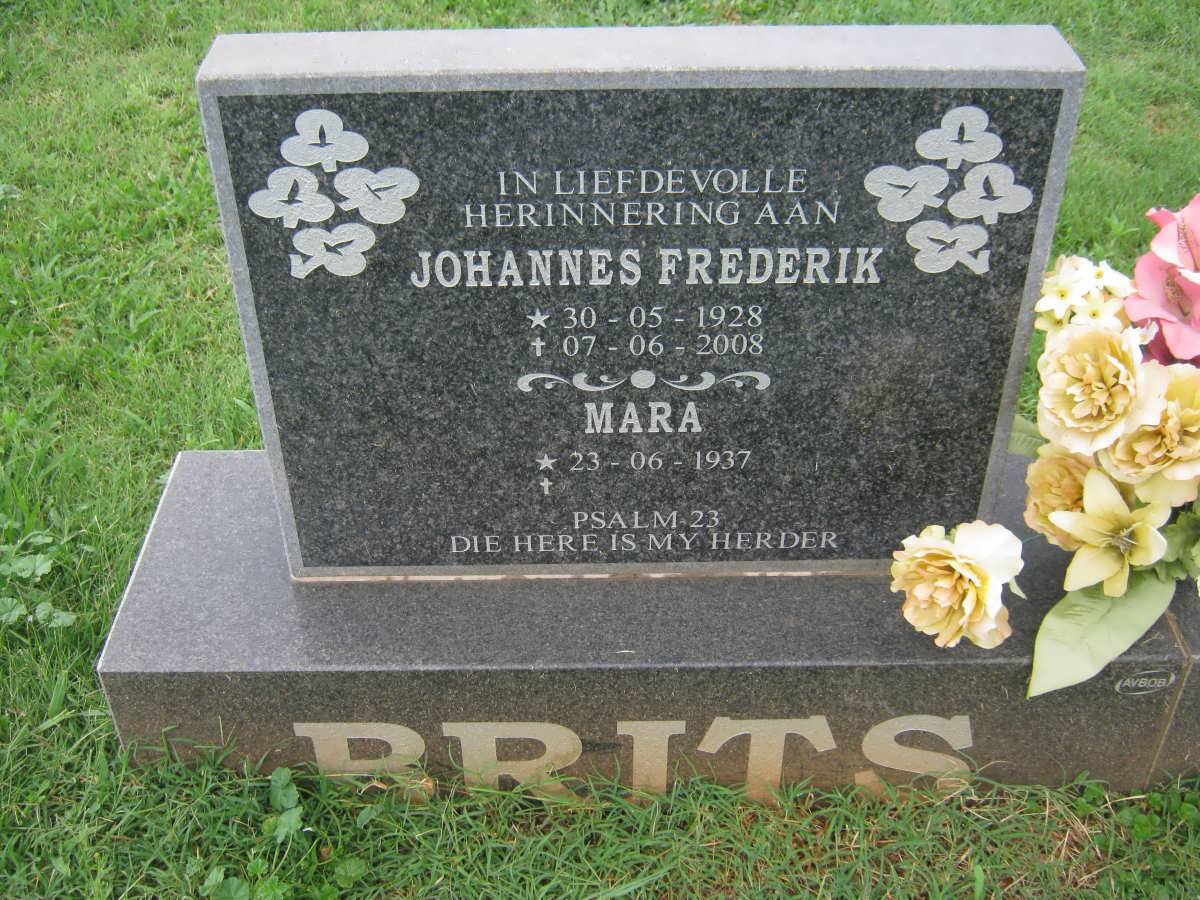 BRITS Johannes Frederik 1928-2008 &amp; Mara 1937-
