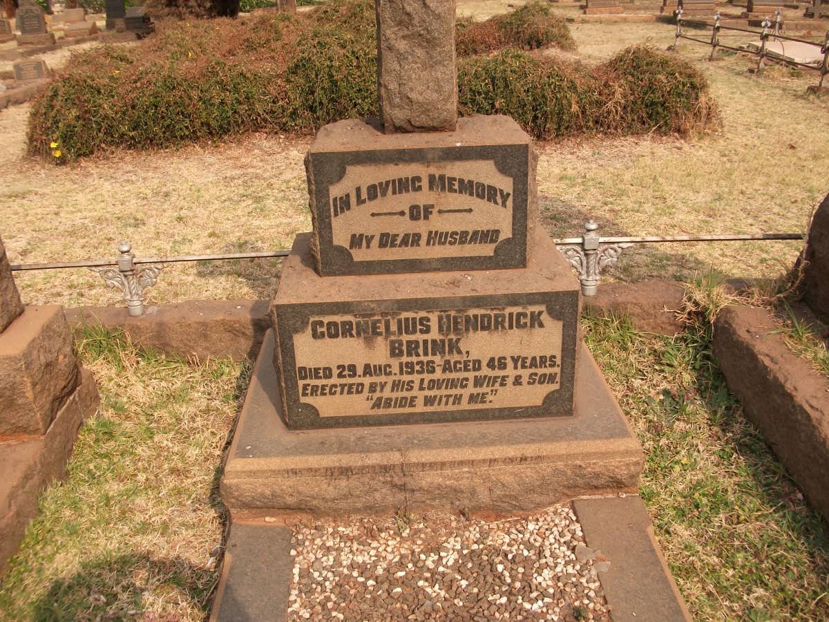 BRINK Cornelius Hendrick -1936
