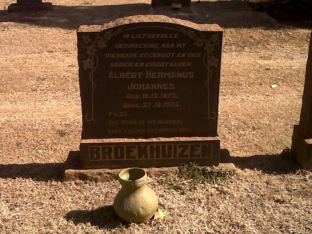 BROEKHUIZEN Albert Hermanus Johannes 1873-1955