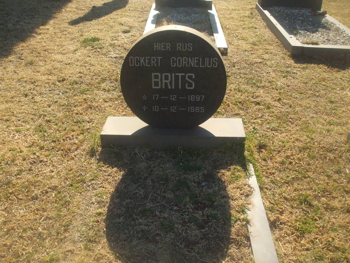 BRITS Ockert Cornelius 1897-1985