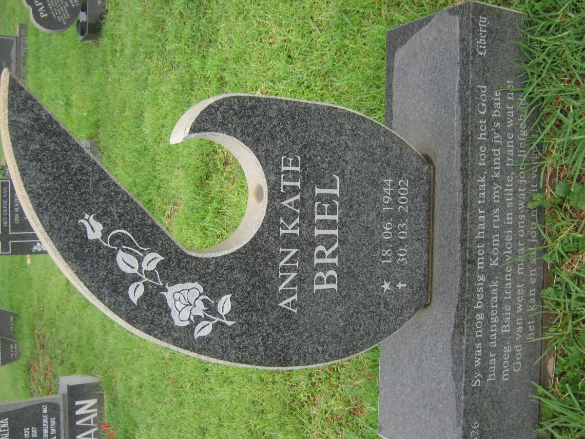 BRIEL Ann Kate 1944-2002