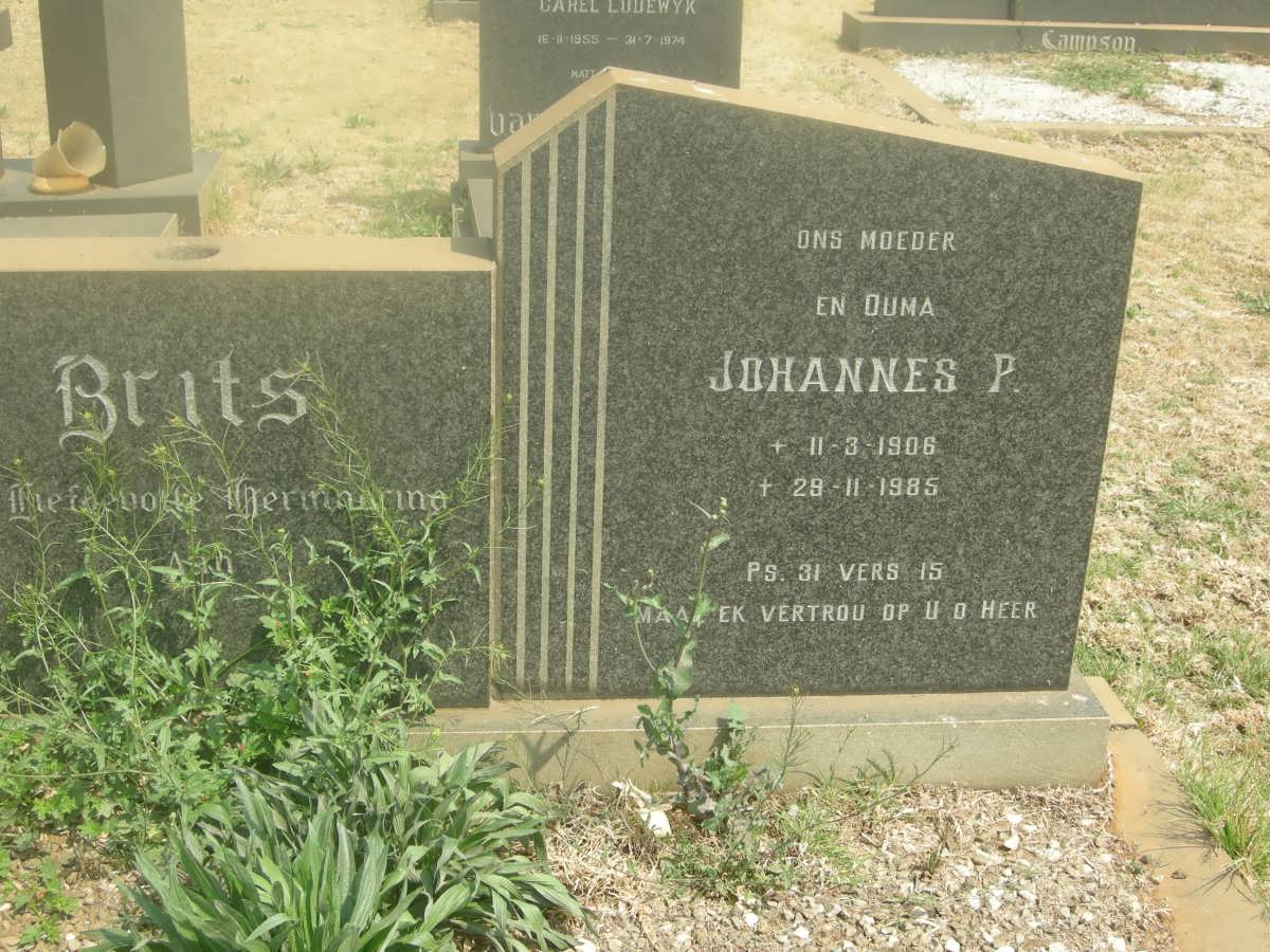 BRITS Johannes P. 1906-1985