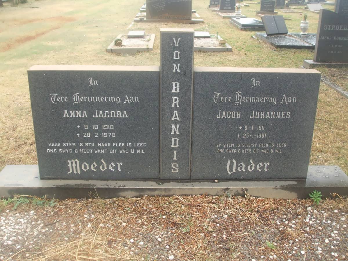 BRANDIS Jacob Johannes, von 1911-1991 &amp; Anna Jacoba 1910-1978