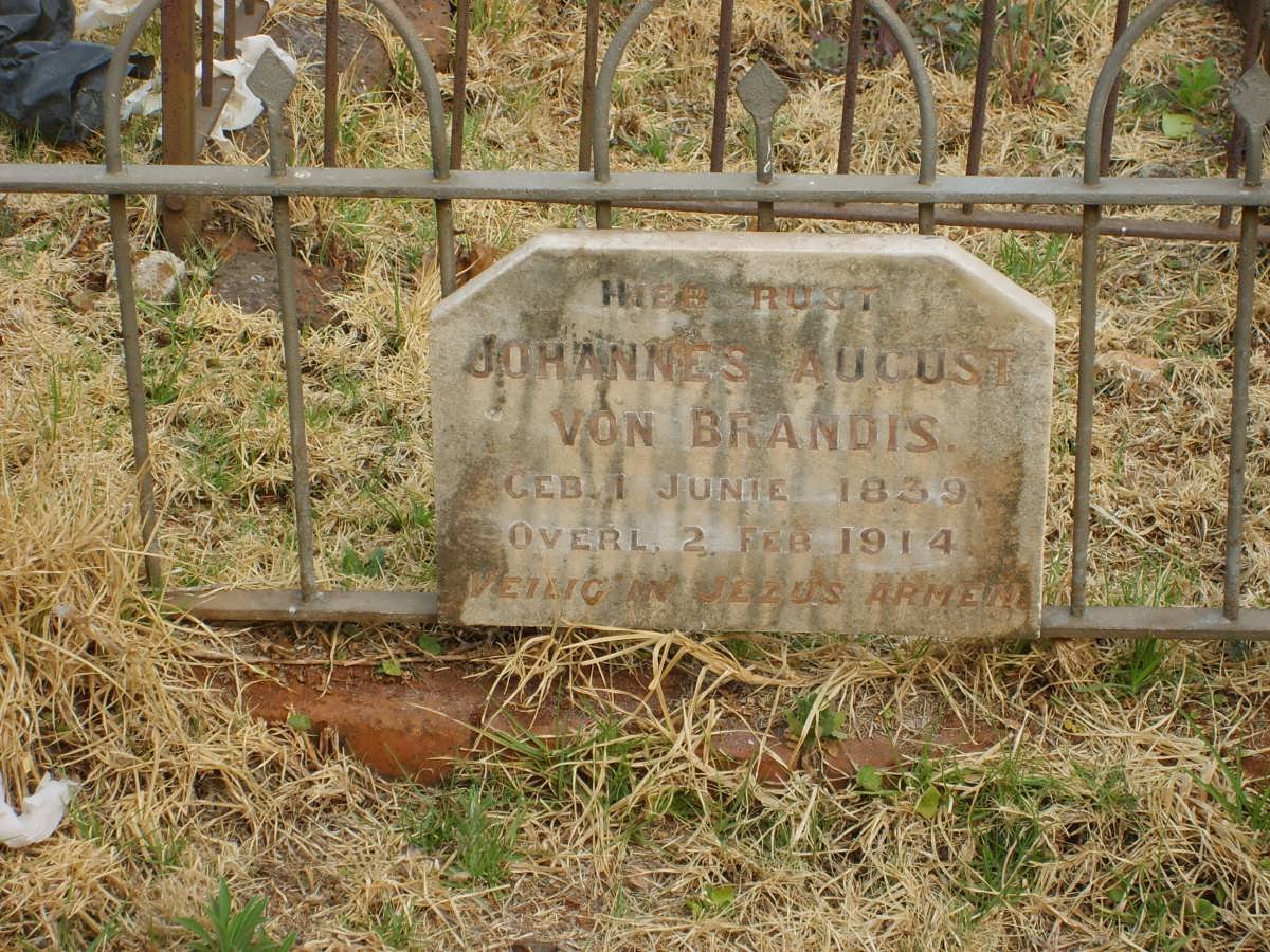 BRANDIS Johannes August, von 1839-1914