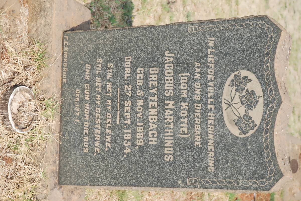 BREYTENBACH Jacobus Marthinus 1889-1954