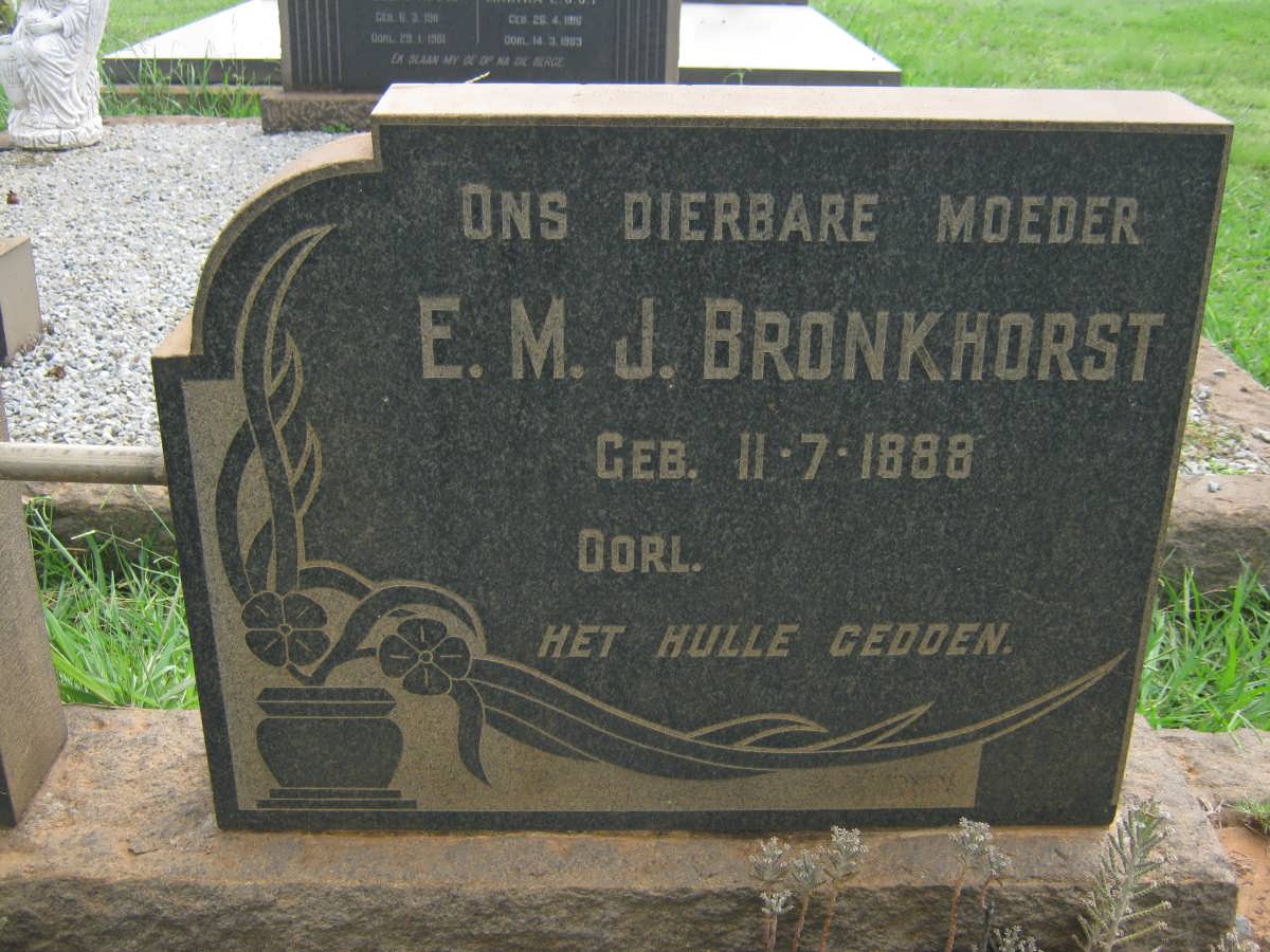 BRONKHORST E.M.J. 1888-
