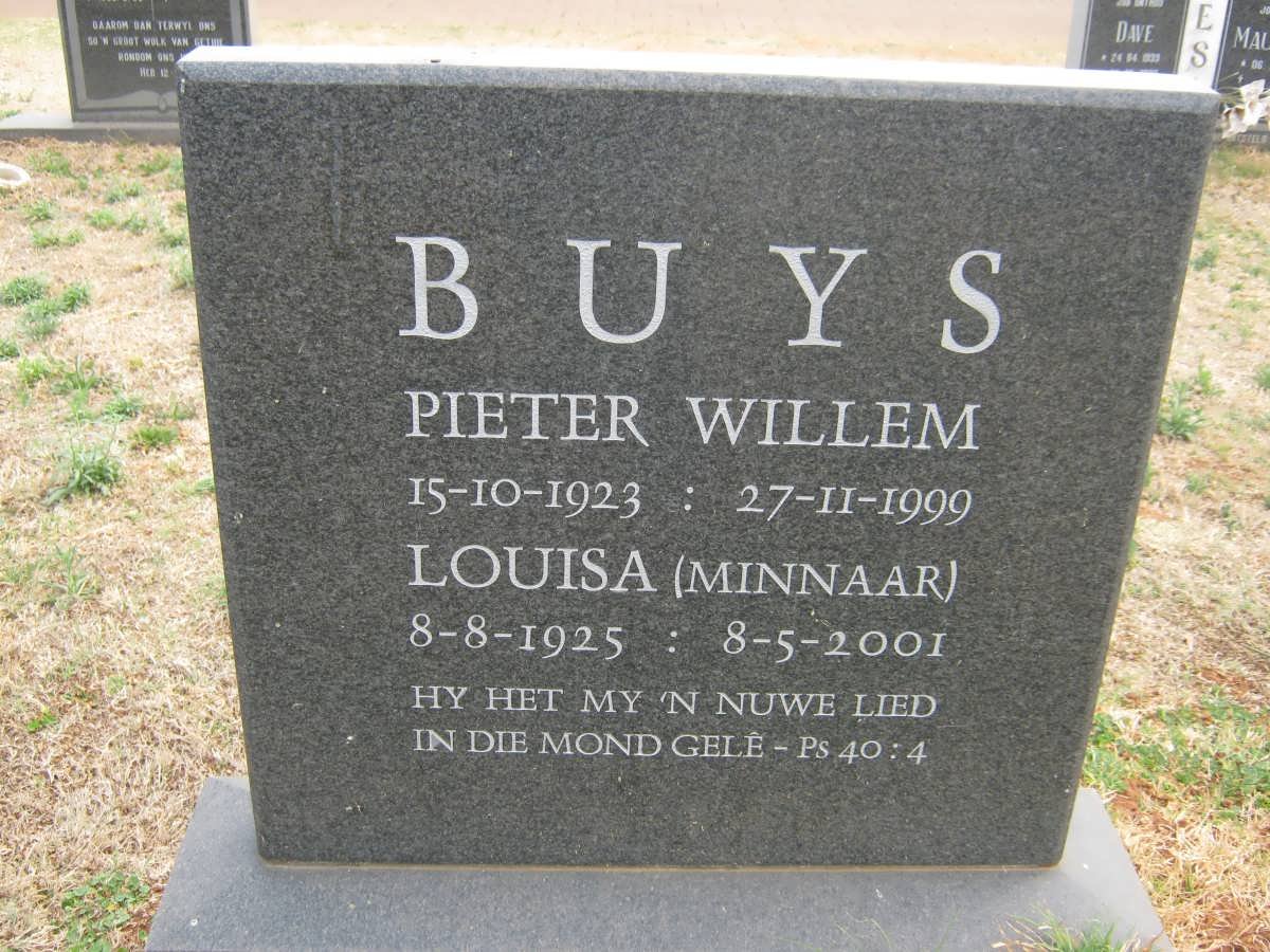 BUYS Pieter Willem 1923-1999 &amp; Louisa MINNAAR 1925-2001