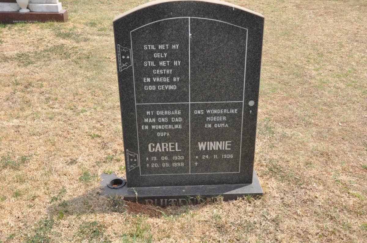 BUITENDAG Carel 1933-1998 &amp; Winnie 1936-