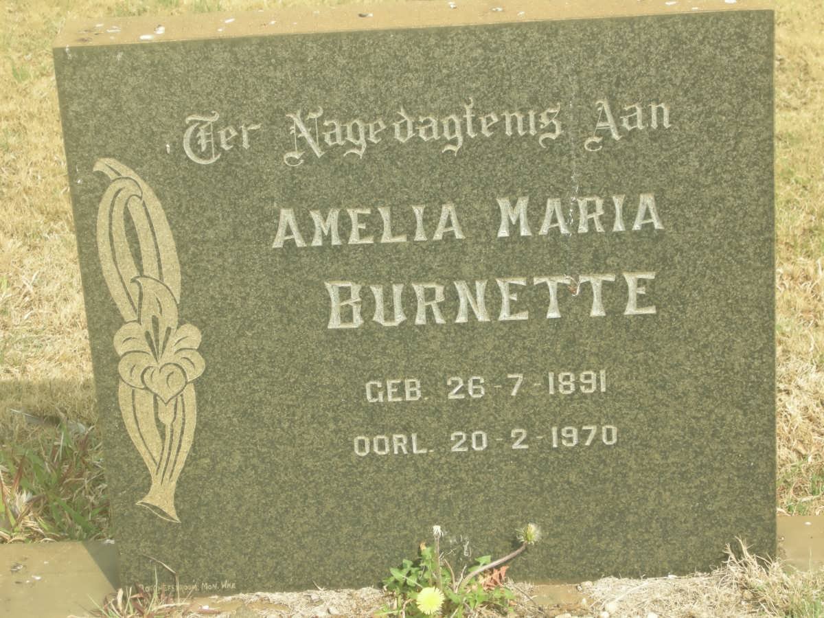 BURNETTE Amelia Maria 1891-1970